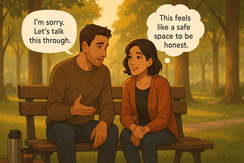 Couple sharing their thoughts