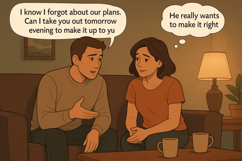 Man feeling sorry for not remembering