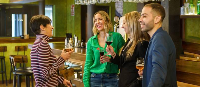 Happy friends chilling together