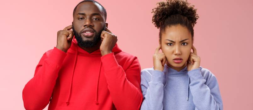 Couple exhausted with each other