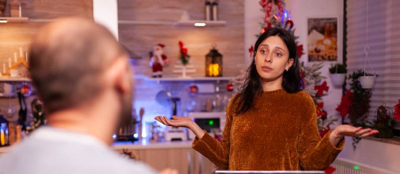 Girlfriend waiting for upset boyfriend