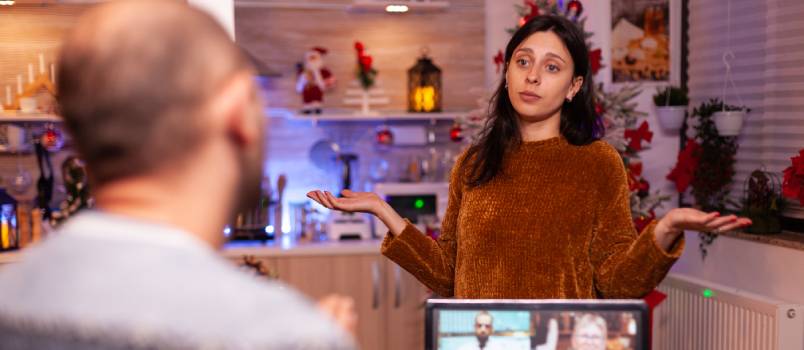 nervous girlfriend waiting for boyfriend