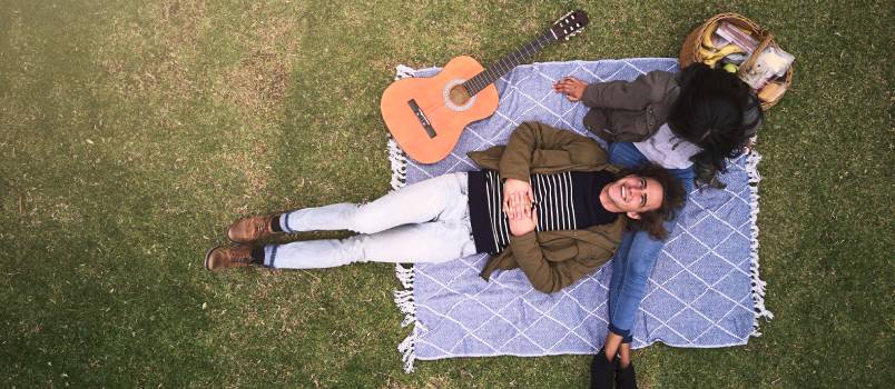 Couple having romance in park