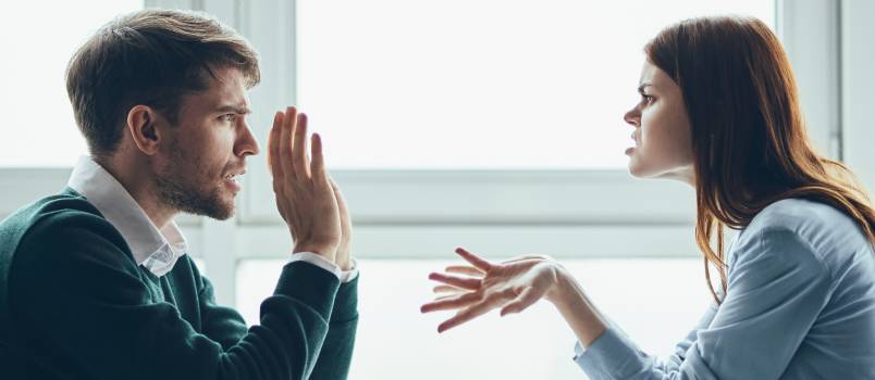 Couple having conflict