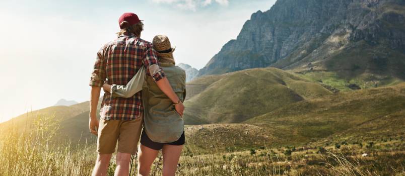 Love inspired couple in nature