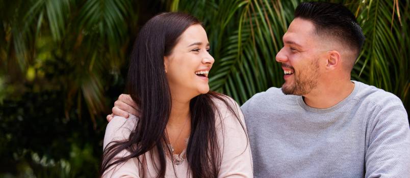 couple talking outside