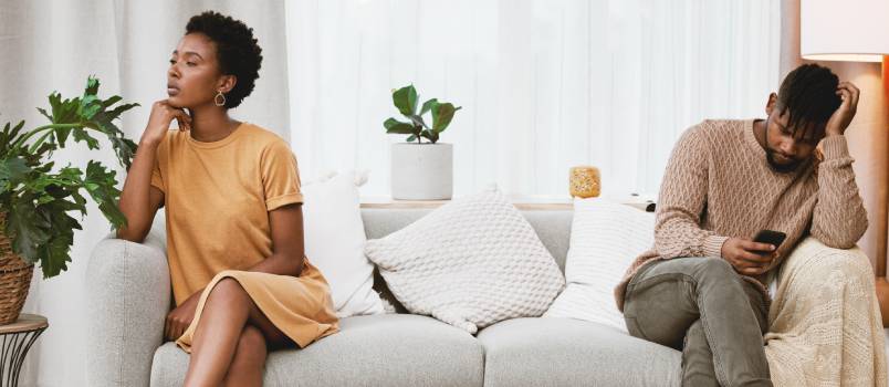 Young couple at home