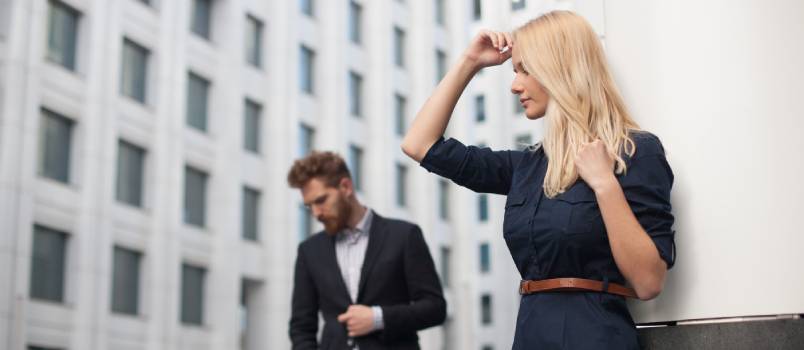 Worried couple after argument