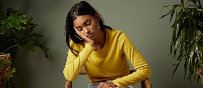 Woman looking stressed