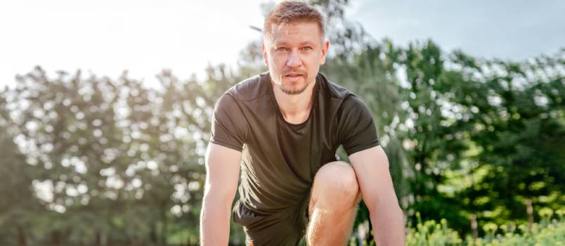 Man doing workout outdoor