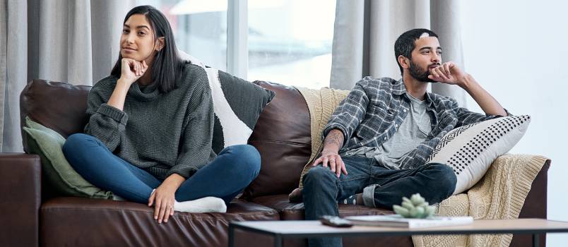 couple not talking to each other
