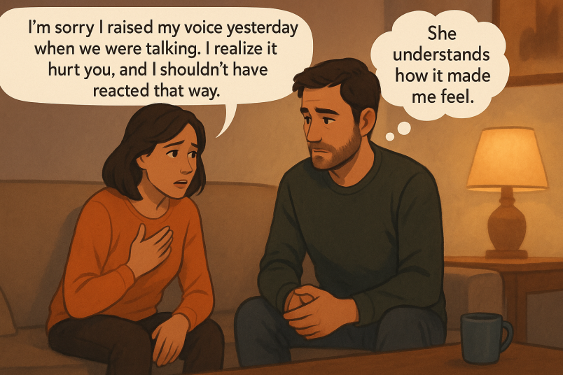 Woman is feeling guilty of her act