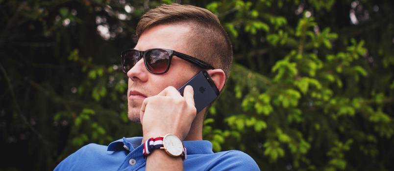 Man talking on cellphone