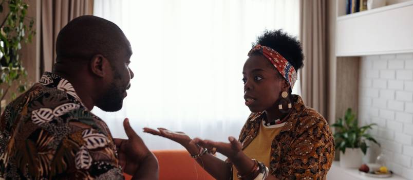 Man and woman having argument