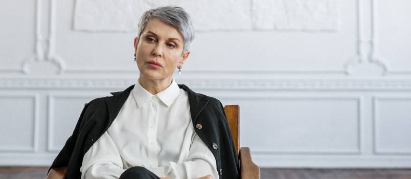 Lawyer sitting on chair