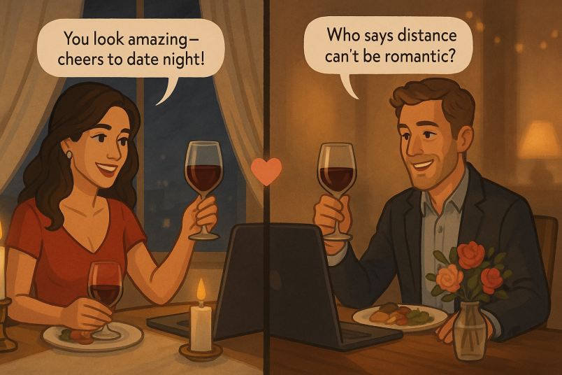 Couple enjoying date night
