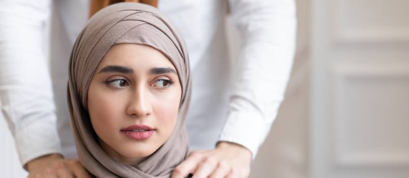 Husband threating his wife