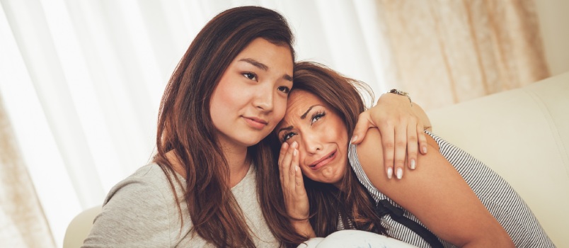 Woman confronting her friend