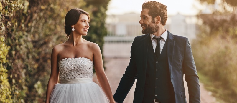 Couple walking on the street
