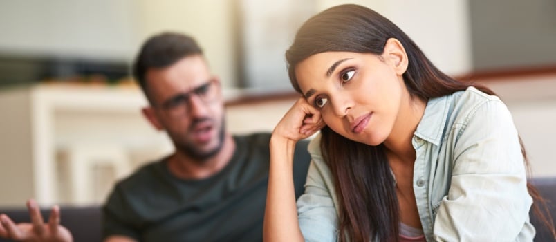 Partner having fight with each other