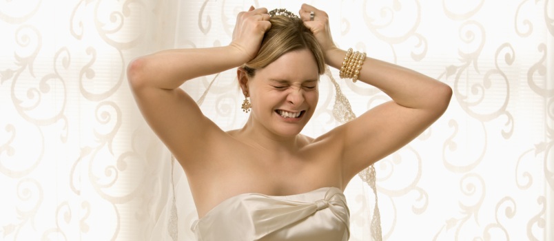 Stressed bride