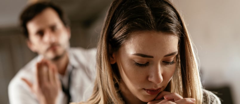 Boyfriend and girlfriend arguing