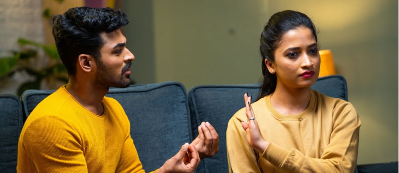 Couple having conflicts