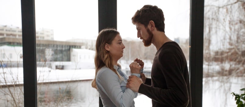 Man and woman in quarrel