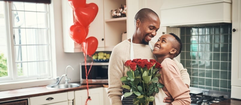Couple celebrating anniversary