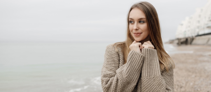 Portrait of happy young woman