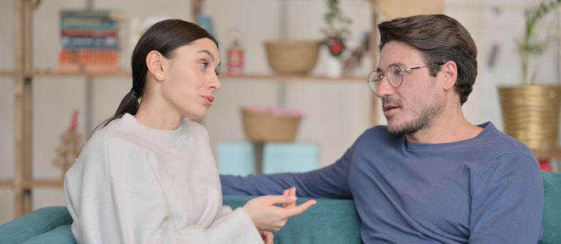 Couple having a discussion