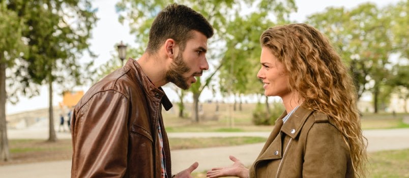 Man and woman arguing with each other