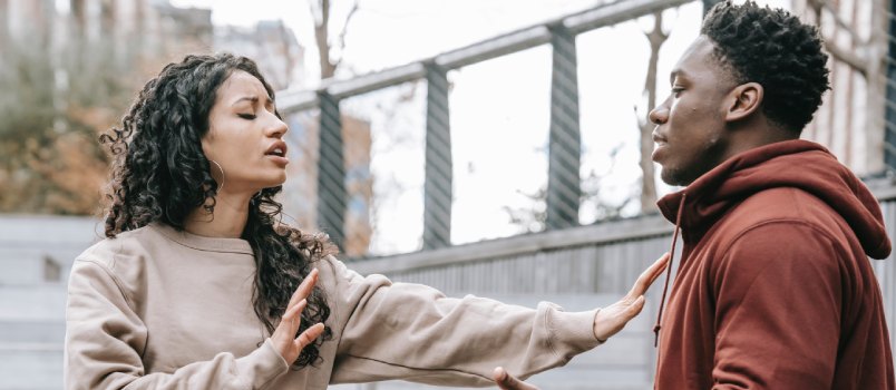 Couple having conflict