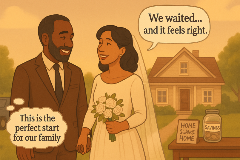 Couple getting married