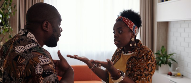 Man and woman having argument