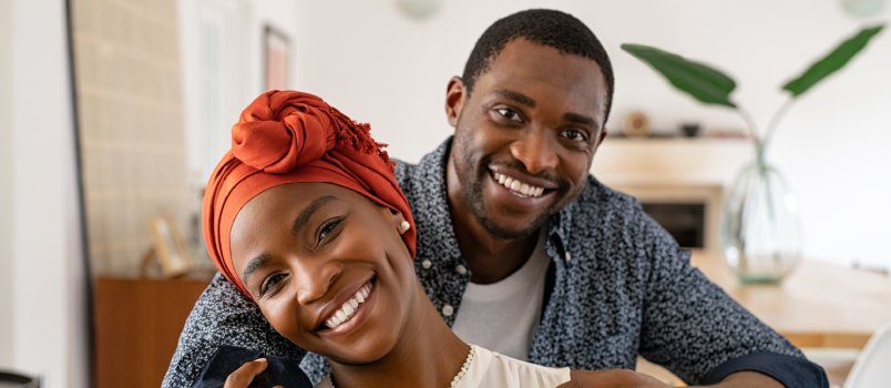 Happy Africans couple 