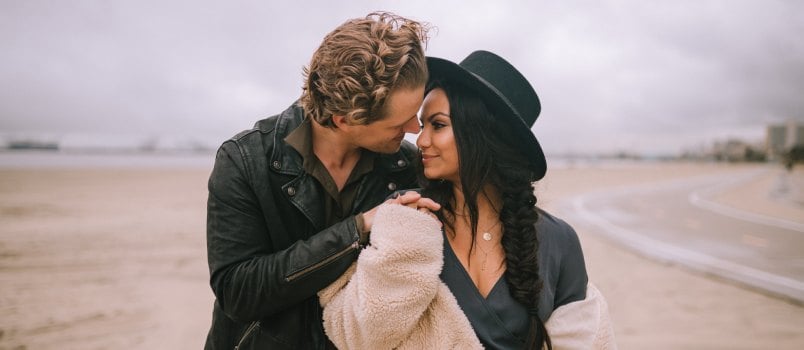 Happy couple looking at each other