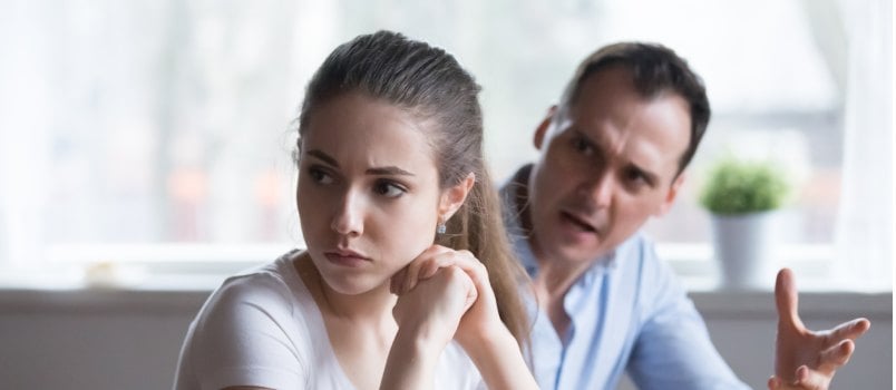 Woman offended with man