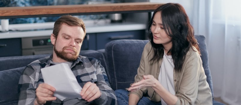 Couple sitting on the couch