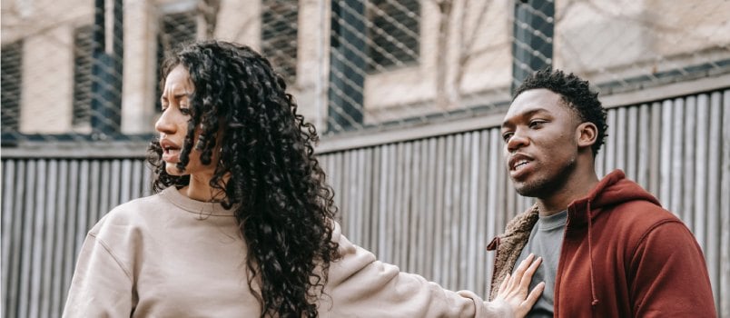 Man and woman arguing