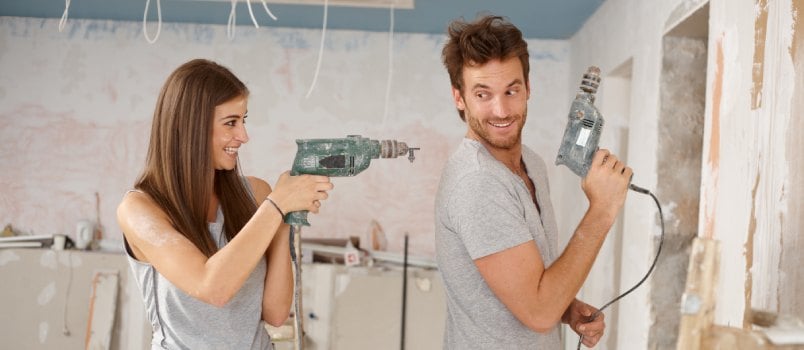 Young couple having fun