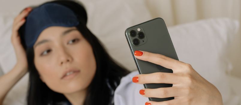 Woman taking selfie
