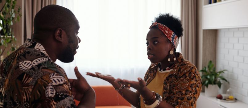 Man and woman having argument