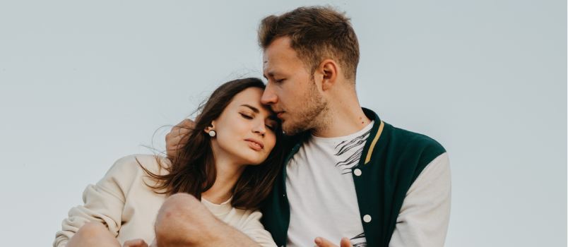 Couple having romantic time