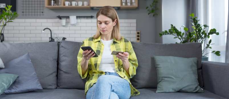 Woman doing online shopping