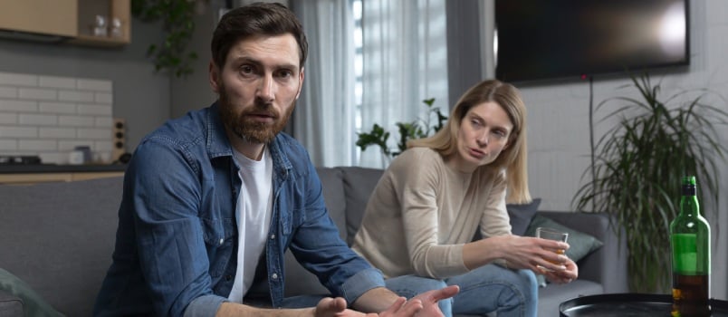 Couple having problems in relationship
