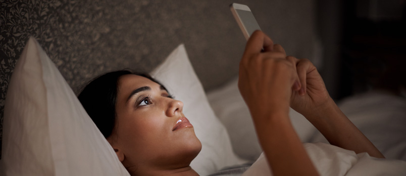 Woman sending message