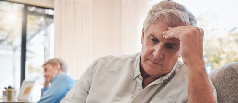 Senior couple having conflicts