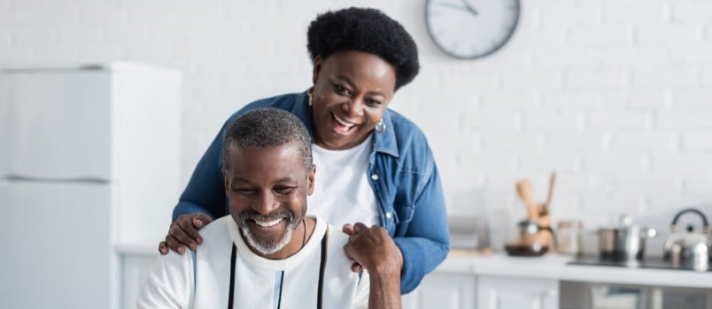 Young couple having fun