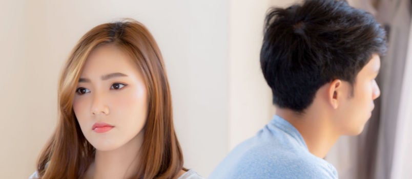 Couple having problems in relationship